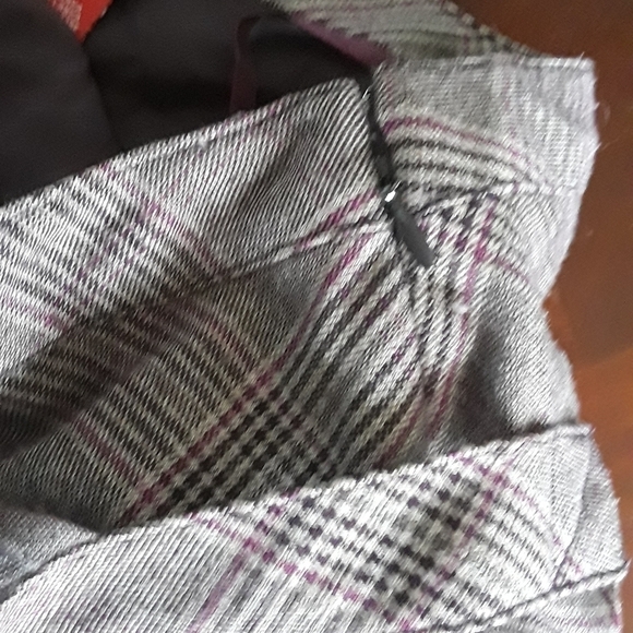 Oscar de la Renta Plaid Faux Wrap A line Skirt Size 12 - Picture 9 of 11